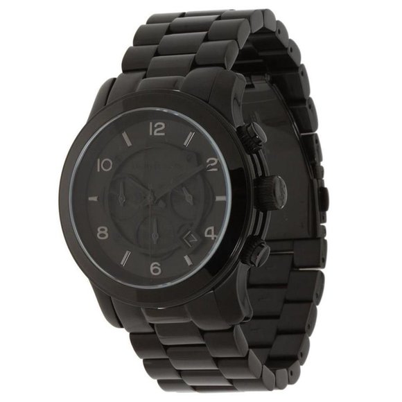 Michael Kors Oversized Runway Black Tone Watch - Picture 5 of 11